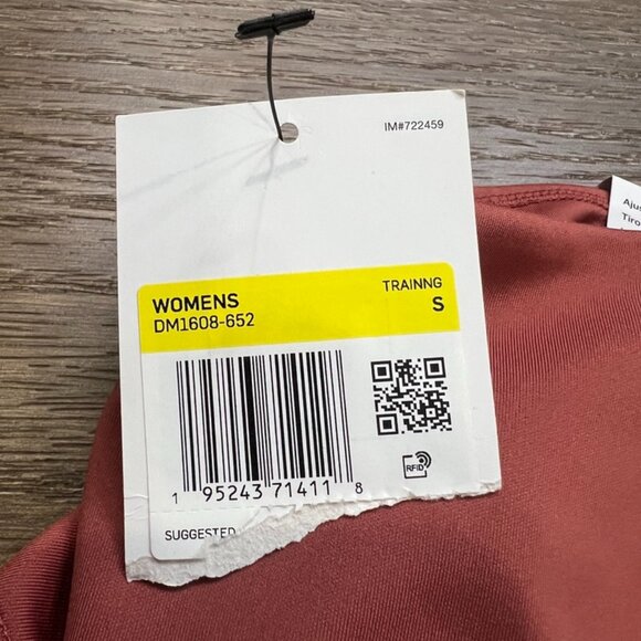 Nike Dri-Fit Leggings Mid-Rise Full-Length Gold Glitter Logo - Picture 2 of 12